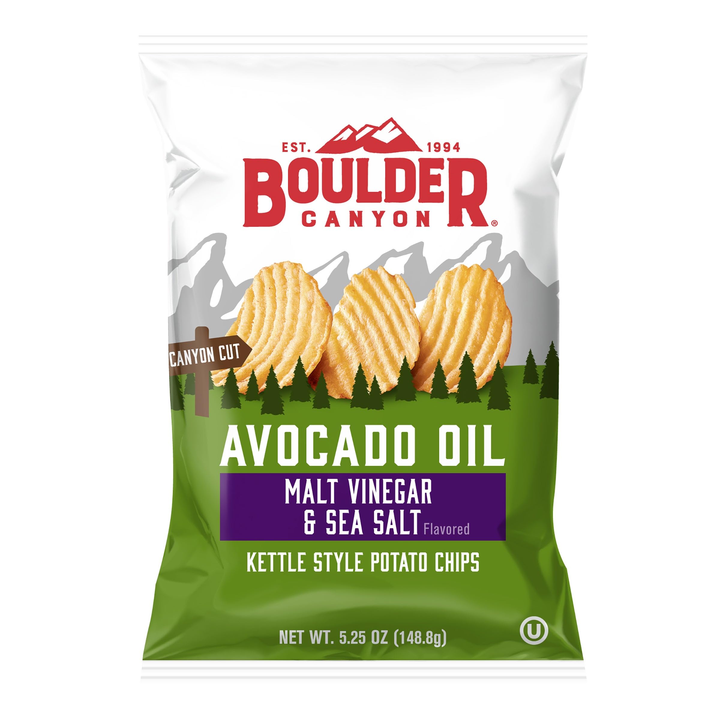 Boulder Canyon Boulder Batch Agave Sriracha Kettle Potato Chips, 5.25 oz - Pack of 12