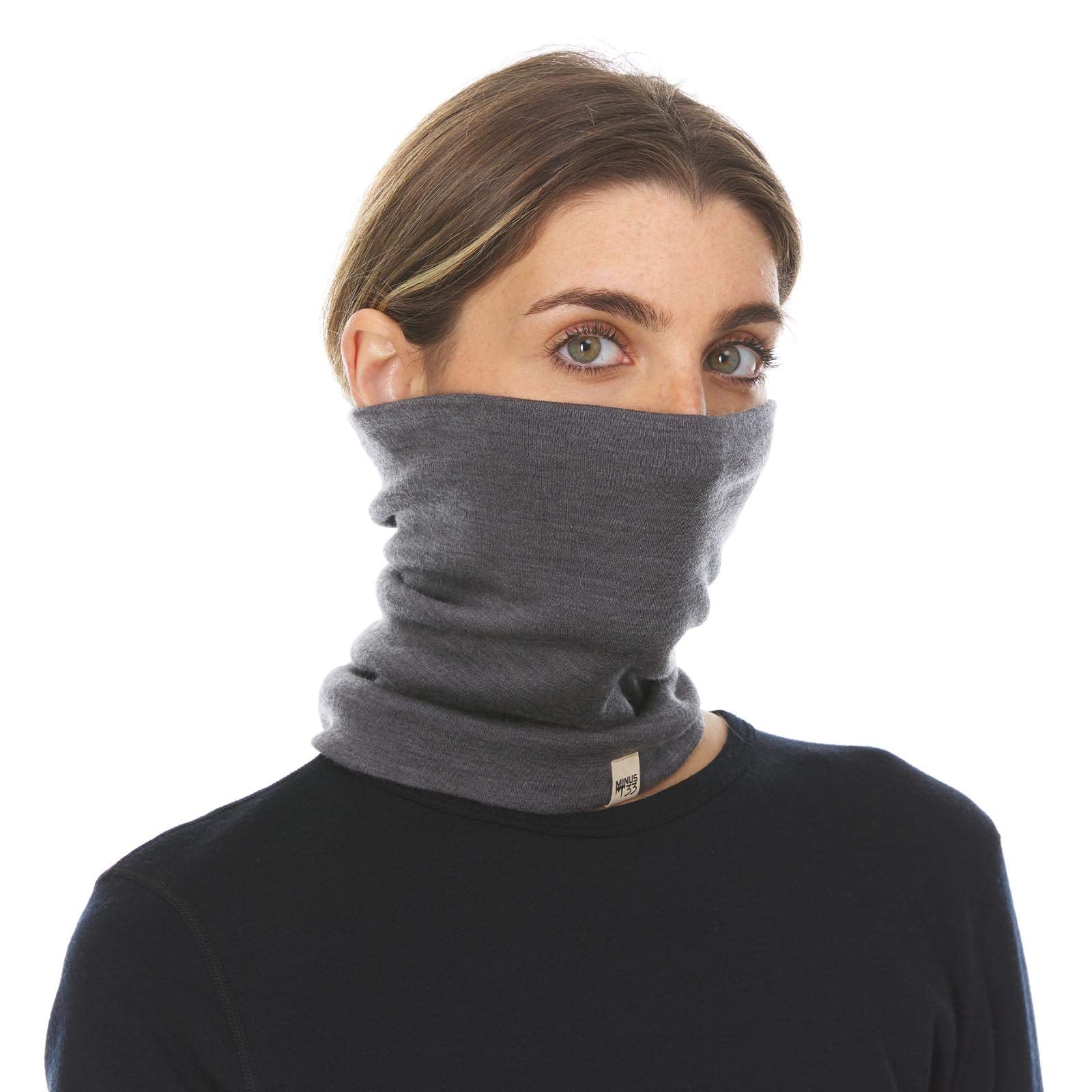 100% Merino Wool - Midweight Neck Gaiter - Skiing Neck Warmer - Winter Face Mask - Multipurpose Headwear