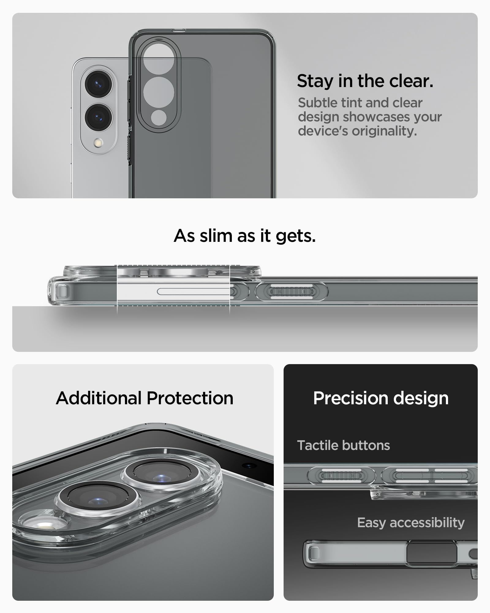 Spigen Liquid Crystal Designed for Galaxy S24 Case (2024) [Military-Grade Protection] - Crystal Clear