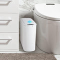 Cesun Automatic Motion Sensor Black Bathroom Trash Can with Lid, 2.6 Gallon Touchless Trash Bin, Smart Plastic Slim Garbage Can Small Wastebasket for Toilet, Office, rv, Bedroom, Living Room