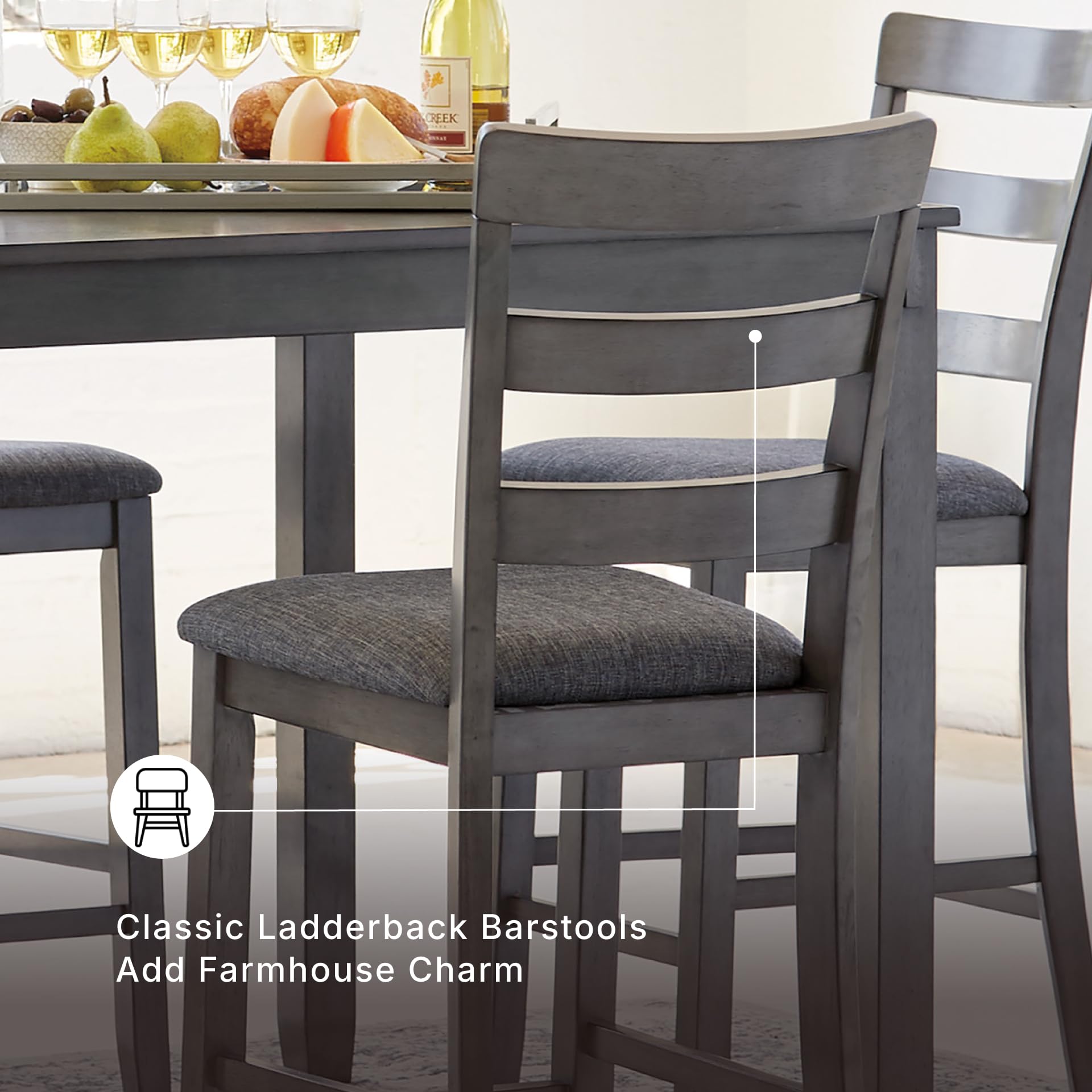 Signature Design by Ashley Bennox 6 Piece Dining Set with Upholstered Bench, Table & 4 Upholstered Chairs, Seats 6, Wood, Brown