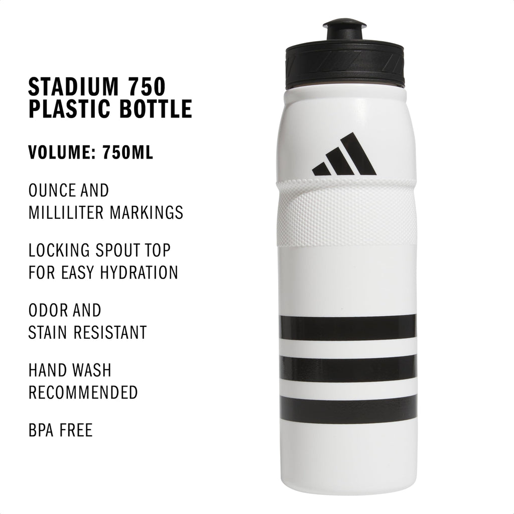adidas 750 ML (28 oz) Stadium Refillable Plastic Sport Water Bottle