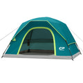 CAMPROS CP Camping Tent 2/4/6 Person, Waterproof Windproof Double Layer Dome Tent, Easy Setup with Large Mesh Windows & Wide Door for Outdoor Camping Backyard