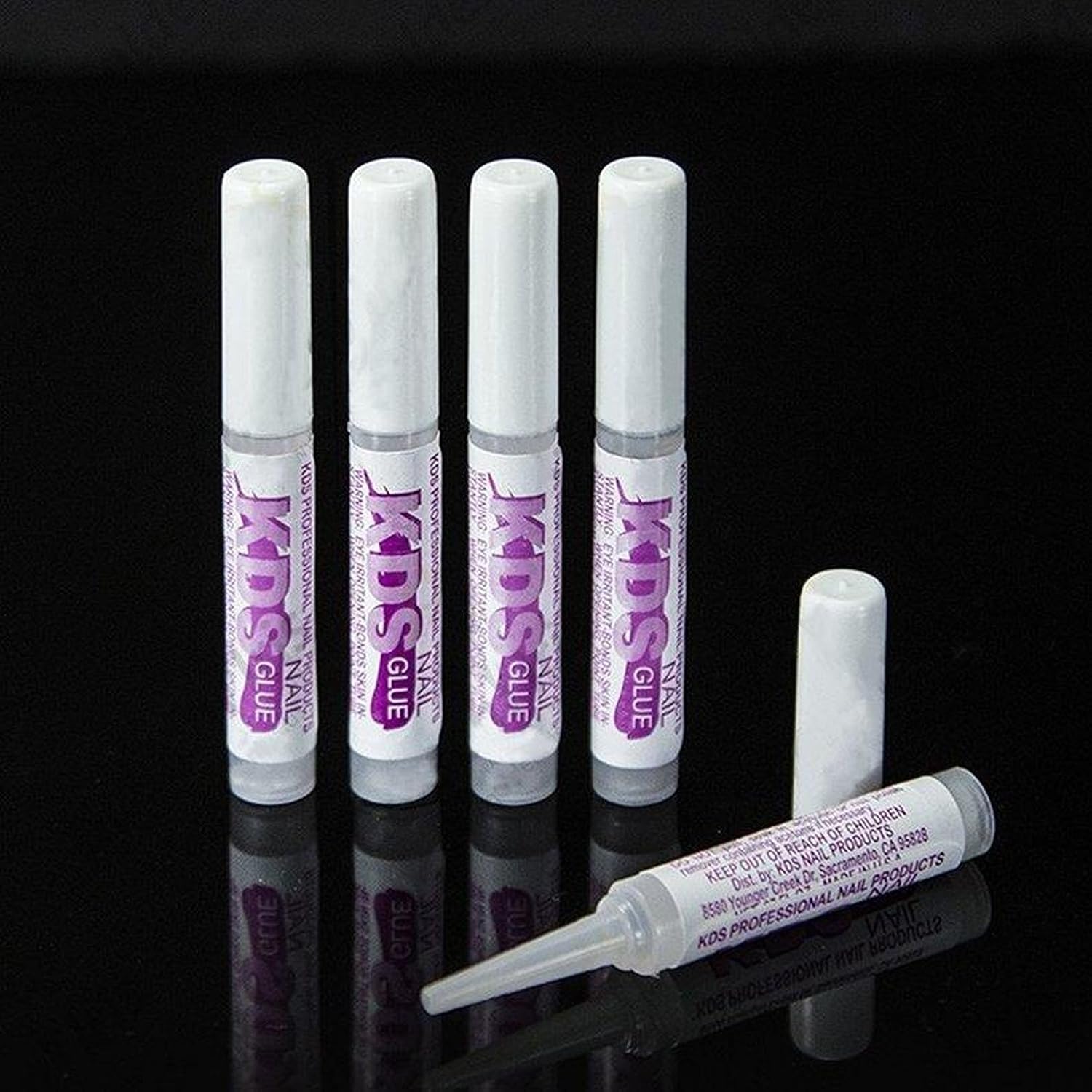 5 pcs KDS Nail Tip Glue - Adhesive Super Bond for Acrylic Nails Tips - 0.07 oz for Each Glue