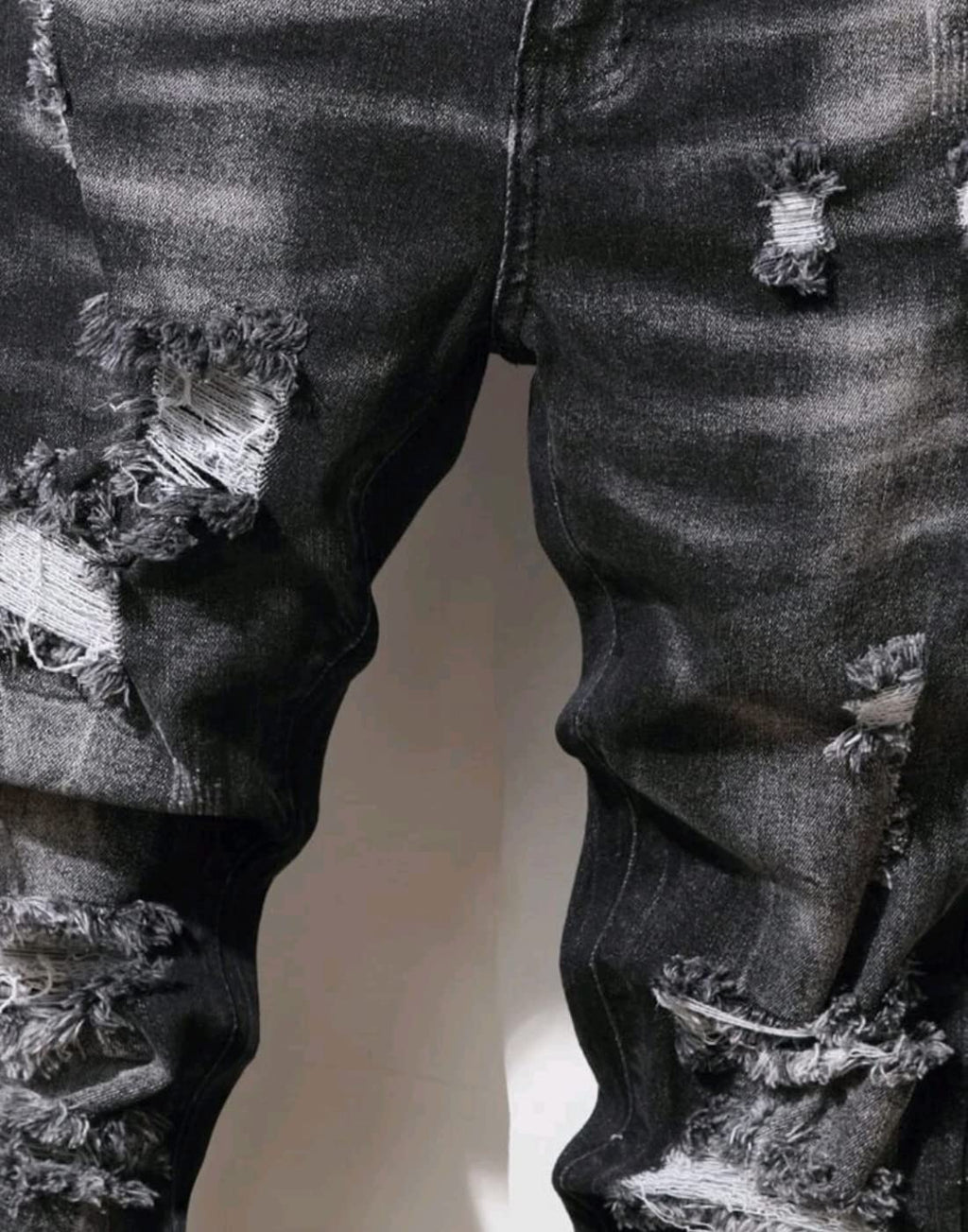 Boy's Skinny Fit Ripped Destroyed Distressed Stretch Slim Jeans Pants