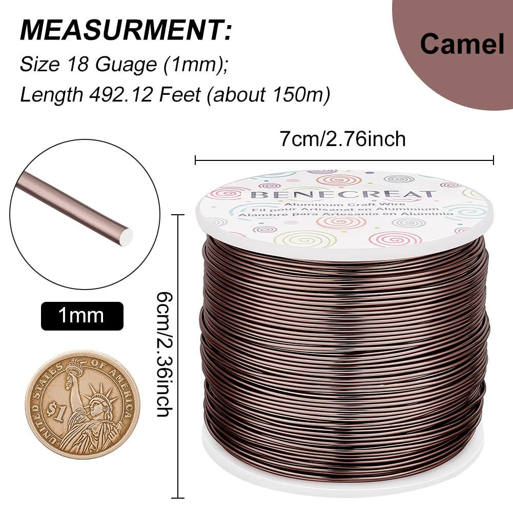 BENECREAT 9 Gauge Jewelry Craft Aluminum Wire 55 Feet Bendable Metal Sculpting Wire for Halloween Craft Floral Model Skeleton Making (Black, 3mm)
