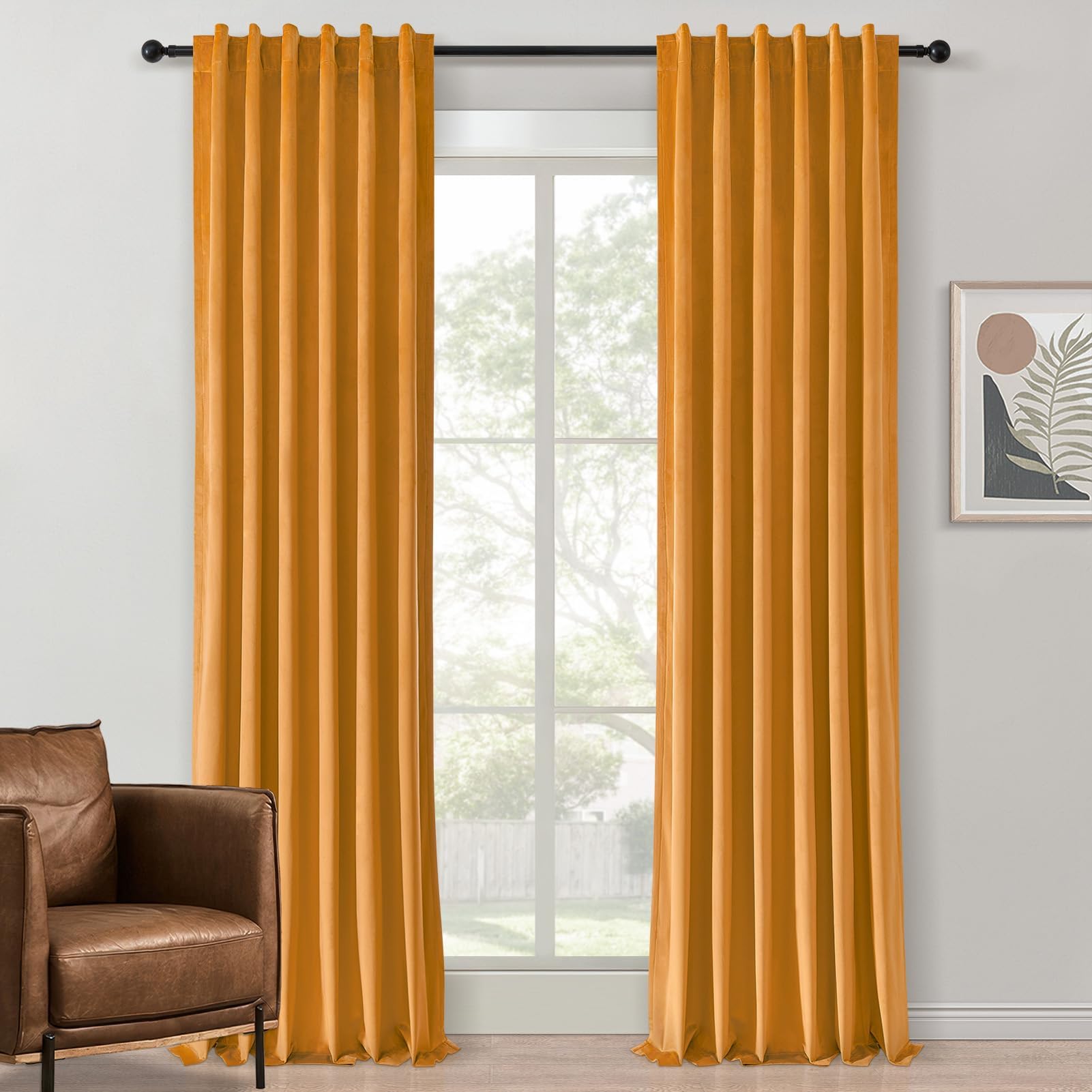 Topfinel Dusty Rose Velvet Blackout Curtains 84 Inch Long,Room Darkening Thermal Insulated Spring Drapes for Bedroom,Rod Pocket Back Tab Window Treatment for Living Room,2 Panels Burg