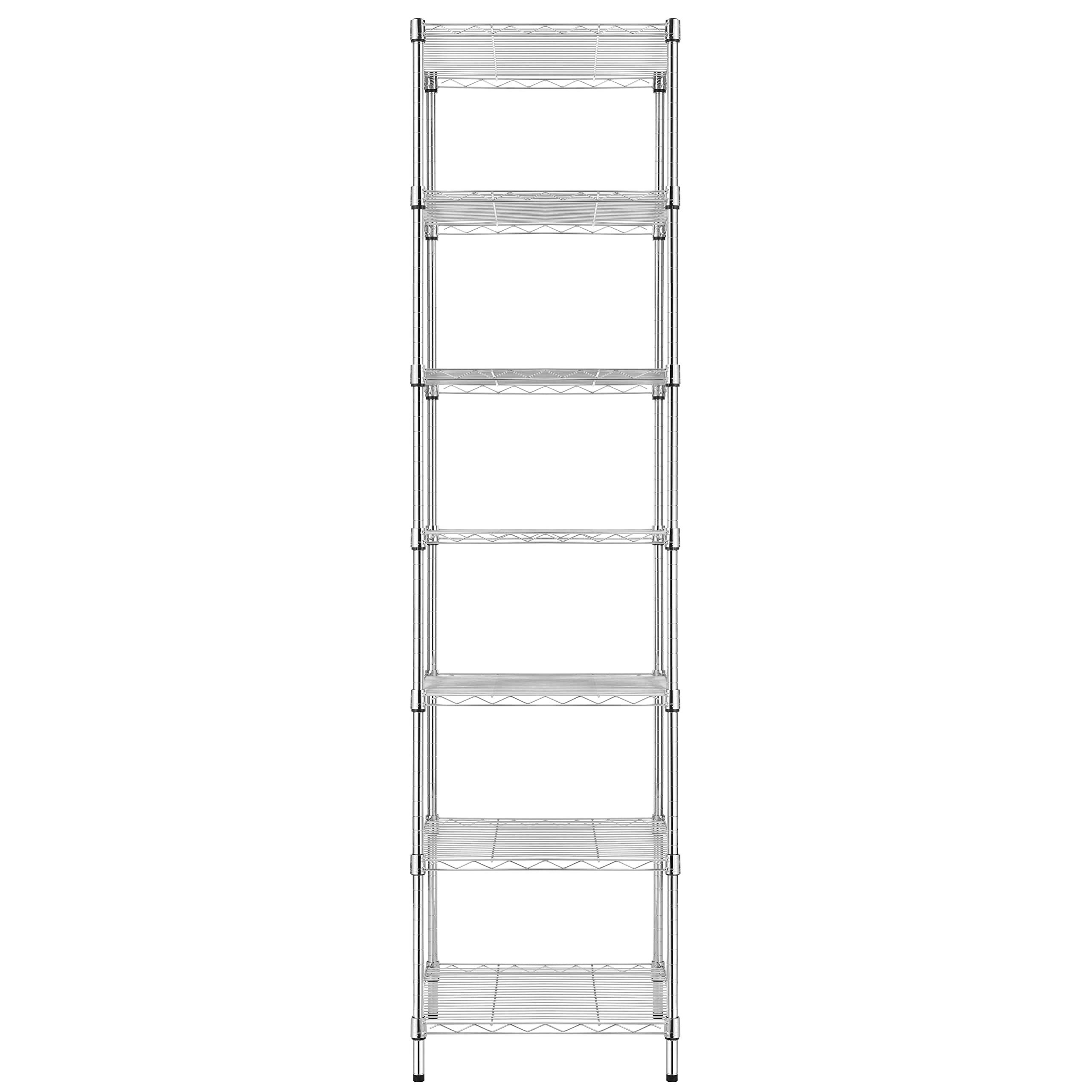 Finnhomy Heavy Duty 5 Tier Wire Shelving Unit, 18x18x59-inches 5 Shelves Storage Rack, Metal Shelving with Thicken Steel Tube, NSF Certified, Chrome