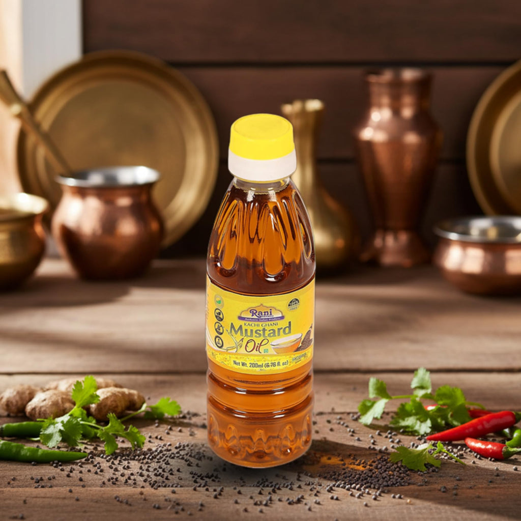 Rani Premium Oils Combo Set of 3 - Peanut Oil, Mustard Oil, Sesame Oil 16.9 Ounce (500ml) ~ Cold Pressed | 100% Natural | Kosher | NON-GMO | Vegan | Gluten Free