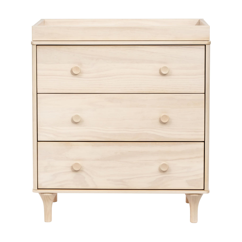 Babyletto Lolly 3-Drawer Changer Dresser with Removable Changing Tray in Natural Walnut, Greenguard Gold Certified