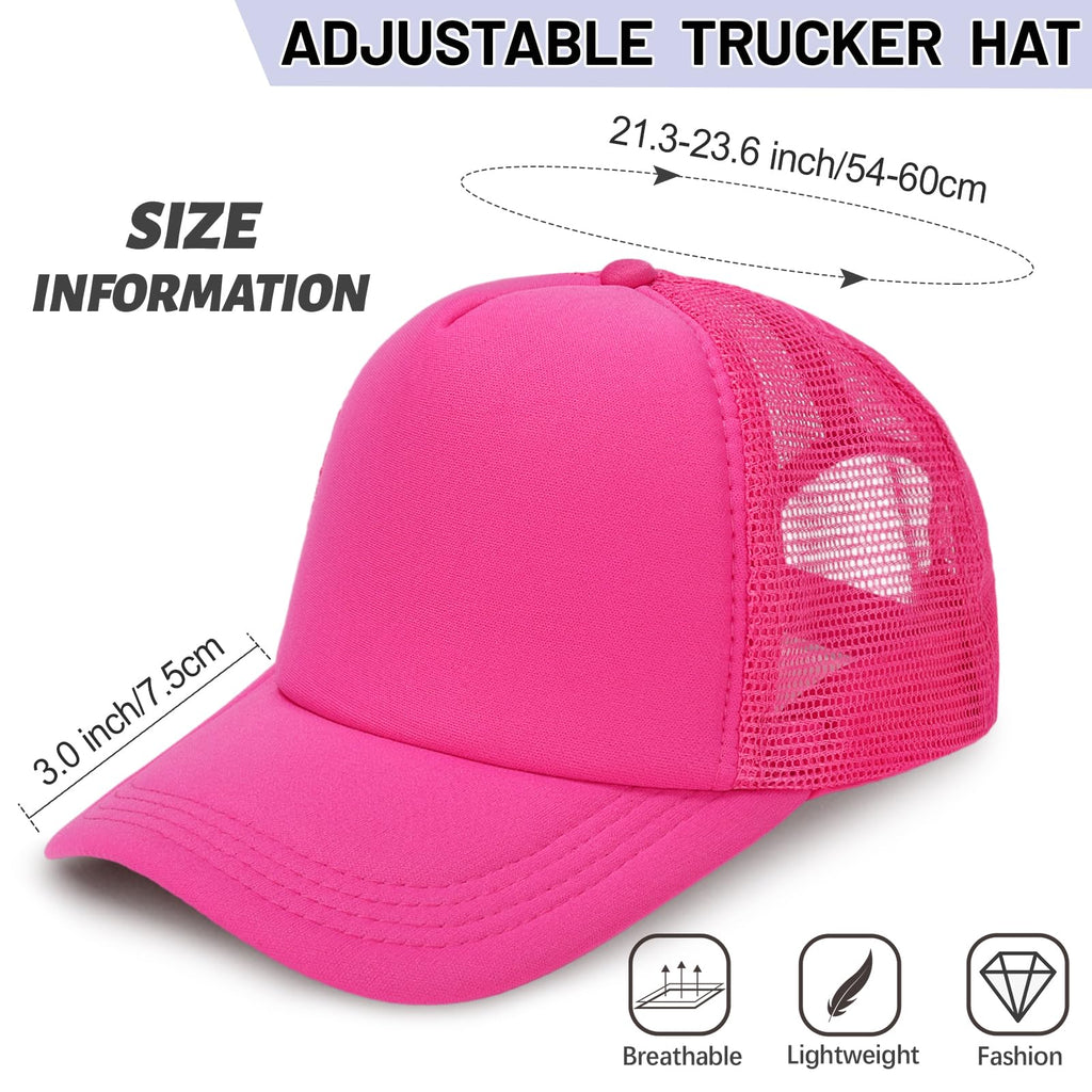 Ultrafun 10 Pack Trucker Hat Mesh Sublimation Blank Hats Adjustable Baseball Caps Hats for Men Women