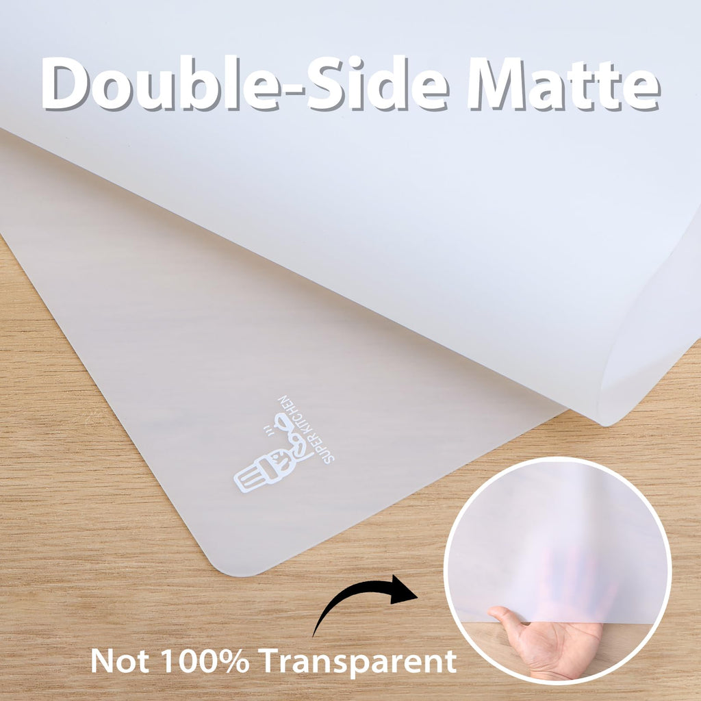 Thick Silicone Counter Mat Large 23.4"by15.6", Heat Resistant Mat for Kitchen Table/Countertop Protector/Non Stick Pastry Baking Placemats, Silicone Pad for Crafts Kids, Super Kitchen Black