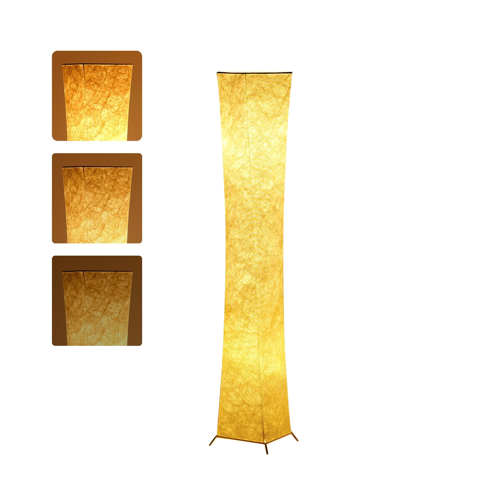 chiphy Floor Lamp, Dimmable 39" (XS) Tall Standing Lamp, 3 Levels Adjustable Brightness 12Wx2 LED Bulbs, Column Floor Light w/White Fabric Shade, Home Decor for Living Room, Bedroom, Kids Room