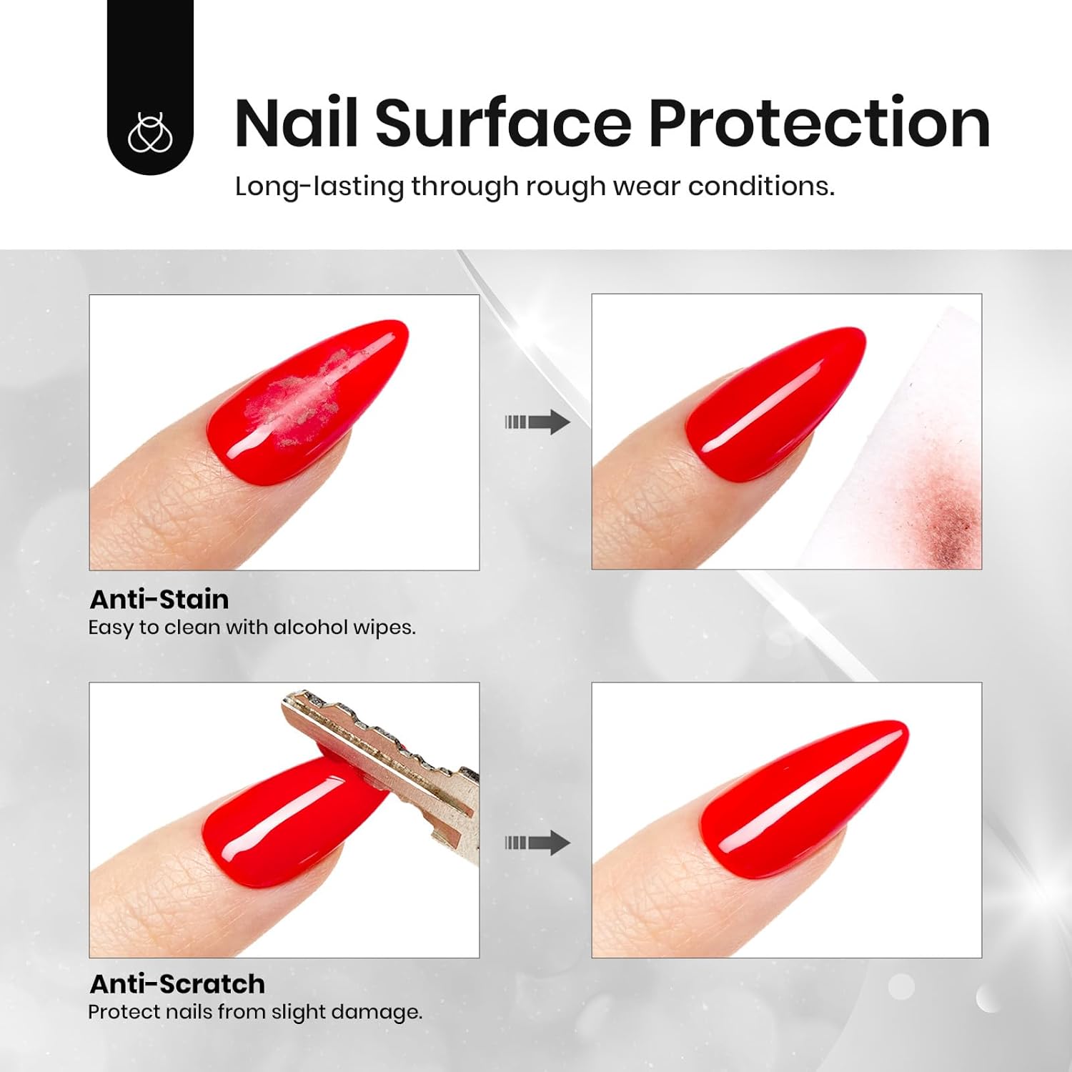 Beetles 2Pcs 15ml Gel Base and Top Coat Set - Upgrade No Wipe Extra Glossy Top Coat Finish for Gel Nail Polish, Soak Off UV/LED Lamp Needed, Essentials for Long-Lasting Manicure Kit