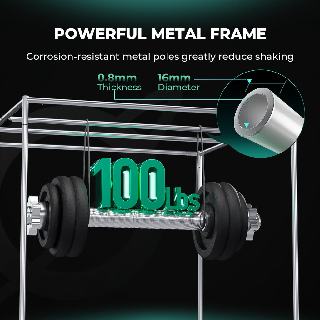 MARS HYDRO 2x2x3 Advanced Grow Tent, 24"x24"x36" High Reflective Mylar 1680D for Hydroponics Indoor Plant Growing, with Floor Tray and Smooth Zipper for TS600