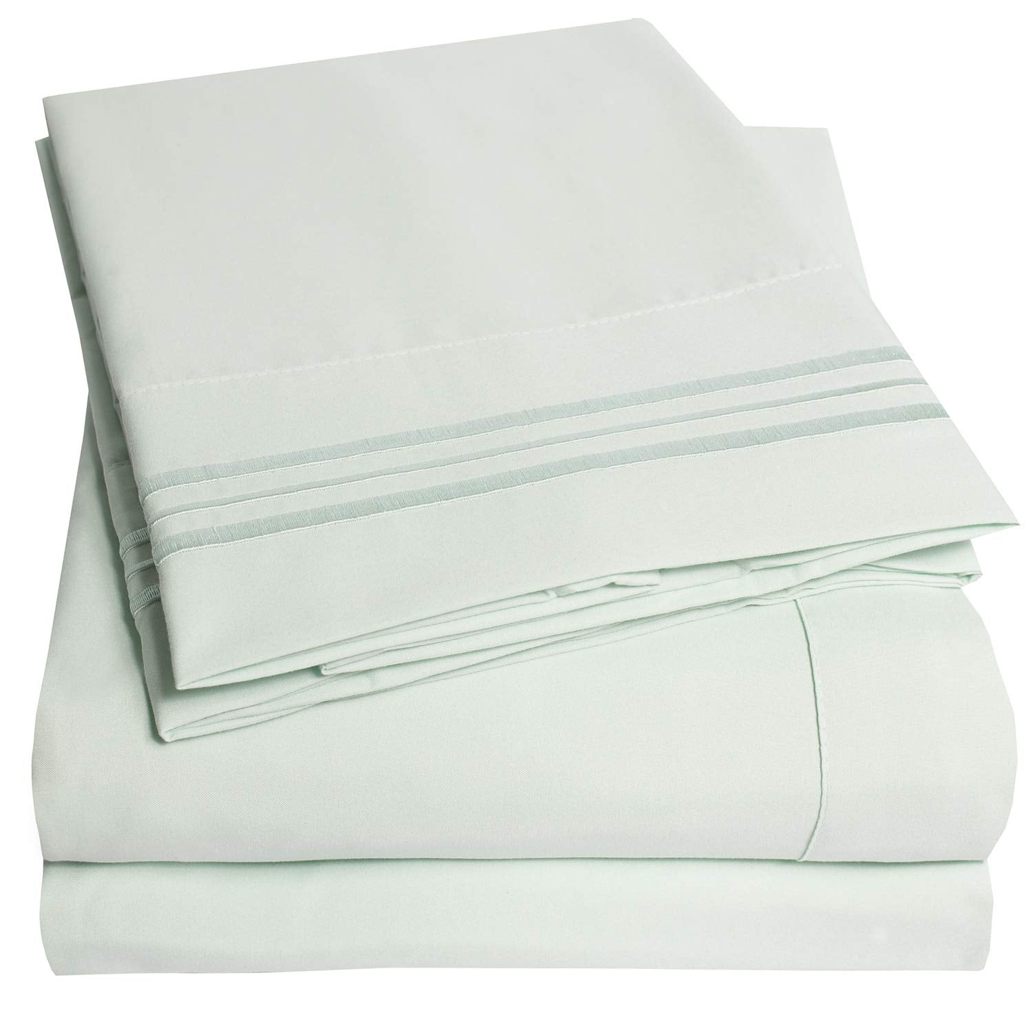 1500 Supreme Collection Extra Deep Pocket Sheets Set - Luxury Soft Bed Sheets, Wrinkle Free, Bedding, Over 40 Colors, 21 inch Extra Deep Pocket, Twin, Black