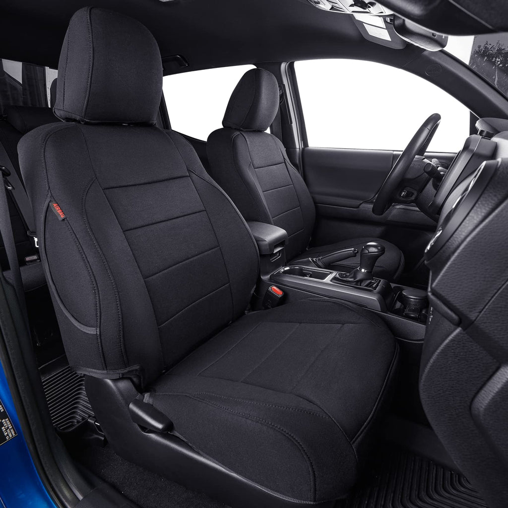 coverdream Front Seat Covers Custom Fit for Toyota Tacoma 2016 2017 2018 2019 2020 2021 2022 2023 SR SR5 TRD Series,Limited Pickup Truck,Breathable Seat Protector,Fit Like A Glove (Gray,2-Pack Only)