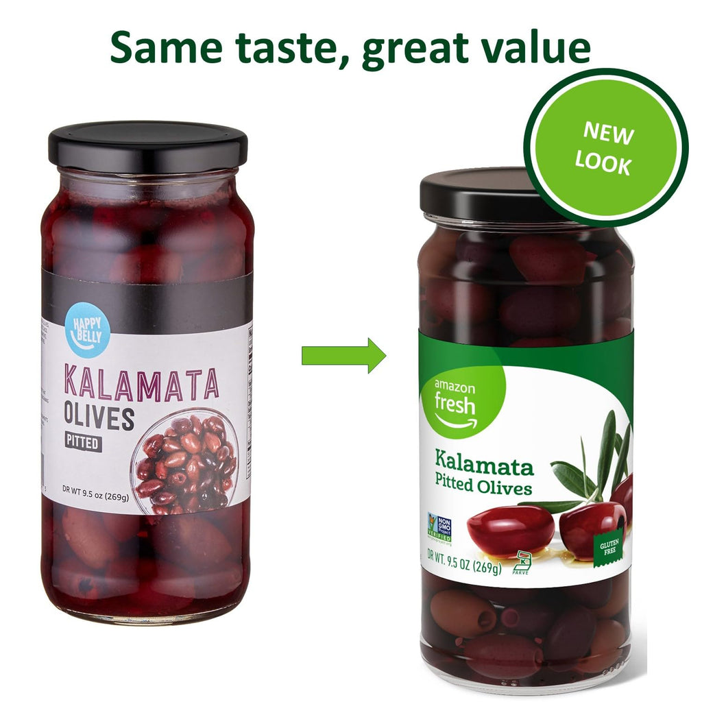 Amazon Grocery, Pitted Ripe Olives, Large, 6 Oz