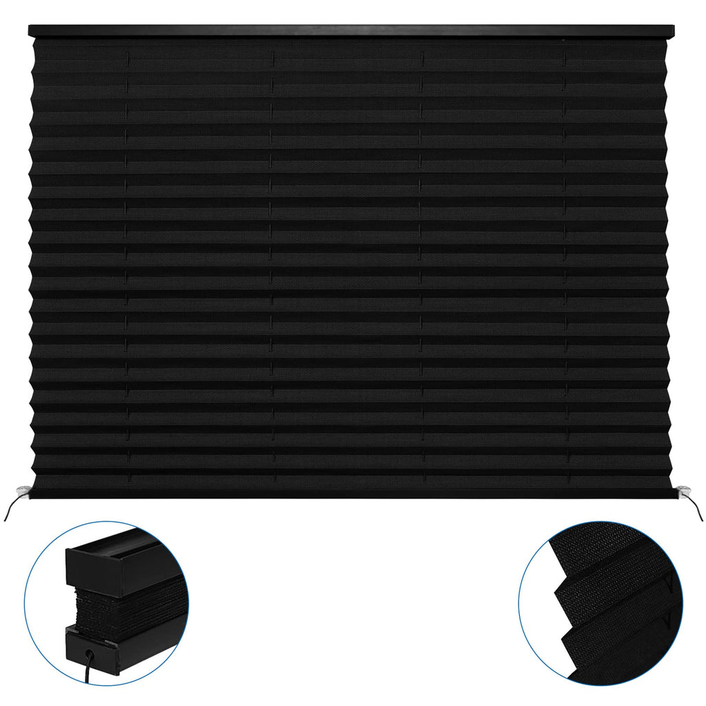 NOVINO RV Blinds Shades for Camper Window,RV Shades Pleated Camper Blinds for Travel Trailer Motor Coach Motorhome Window-14 W x 24" L