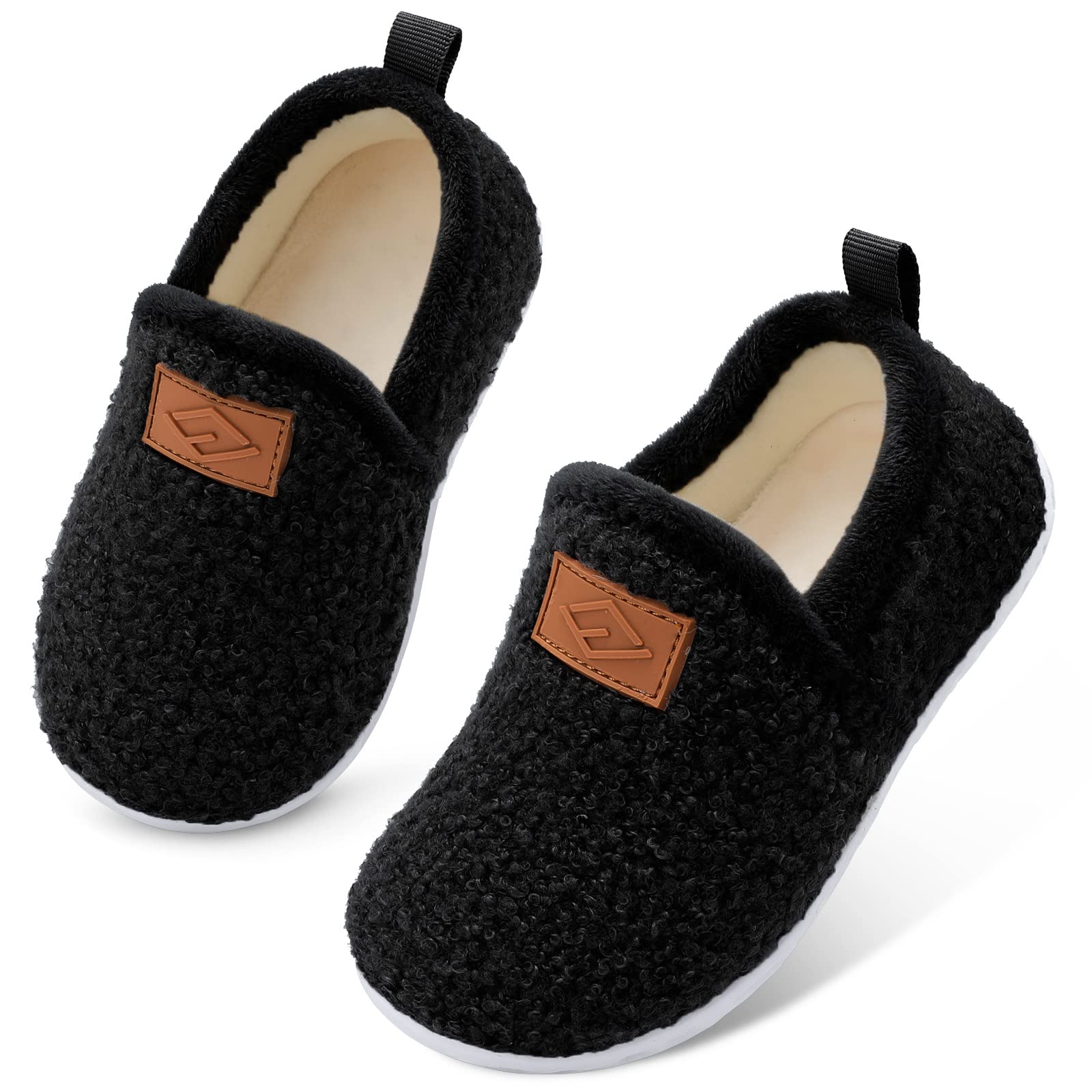 Lefflow Toddler Slippers Boys Girls House Shoes Slip on Baby Sock Shoes Lightweight Outdoor Walking Shoes
