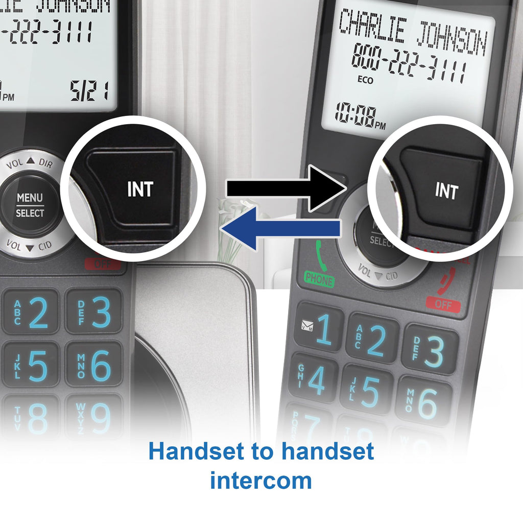 AT&T Landline Home Phone with Call Blocker, Caller ID/Call Waiting, Full-Duplex Handset Speakerphone, Backlit Keypad & Display, Rechargeable Battery, ECO Mode, DECT 6.0: GL2101-11
