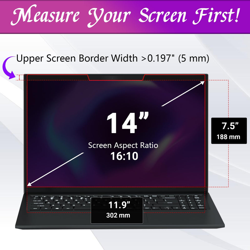 PYS MacBook Air 13.6 Inch Magnetic Privacy Screen for M2 Chip 2022 (A2681) - Removable Anti-Spy Laptop Shield