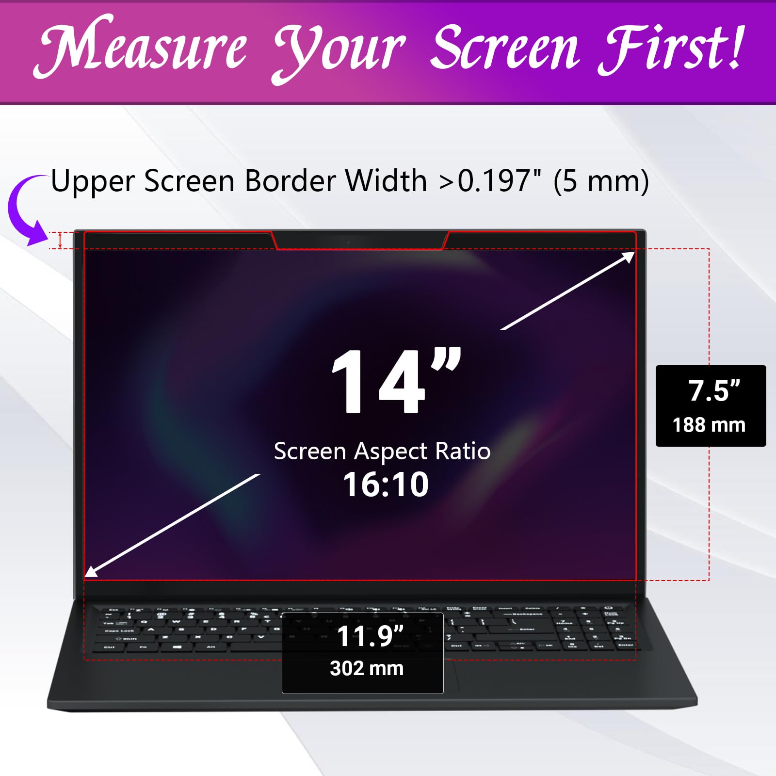 PYS MacBook Air 13.6 Inch Magnetic Privacy Screen for M2 Chip 2022 (A2681) - Removable Anti-Spy Laptop Shield