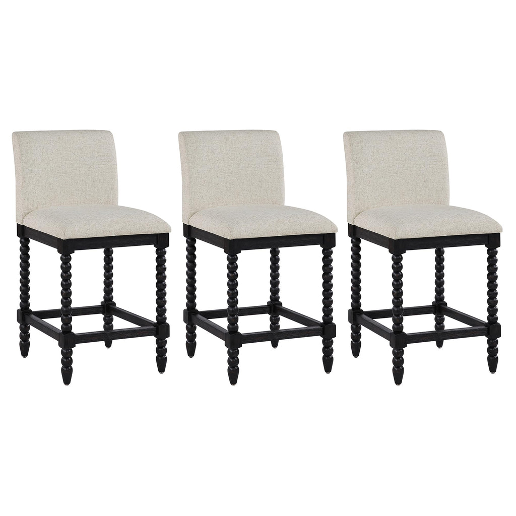 DUHOME Spindle Counter Stool with Padded Spring Seat,Wooden Bar Stools Farmhouse 26 Inch Counter Height Stools Chairs with Spindle Back for Kitchen Island