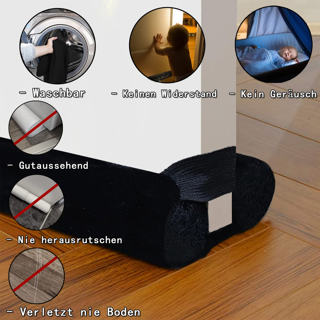 BKSAI Door Draft Stopper for Doors No Adhesive Draught Excluder Under Door Wind Blocker for Bottom of Door,Reduce Noise Draught Excluder Sweep Sound Proof (Beige 24-29IN / Distance Under The Door 1IN)