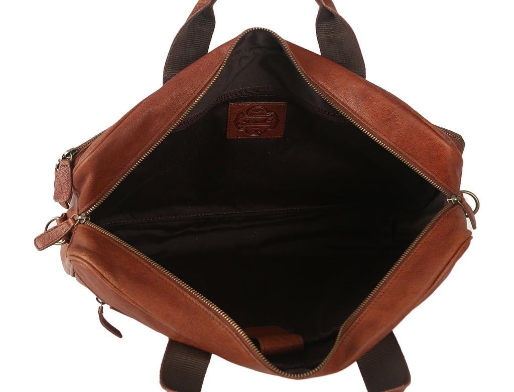Leather briefcase 18 Inch Laptop Messenger Bags for Men and Women Best Office briefcase Satchel Bag (Black)