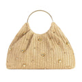 Chic Straw Clutch Purses for Women Top Handle Summer Bag Ideal Vacation Handbags Beach Woven Bag