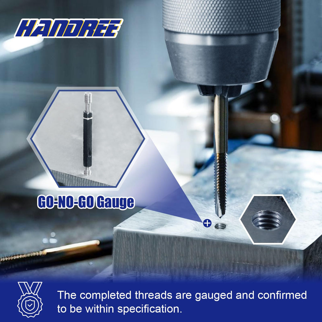 JEFE HEX 1/4-20 UNC Hex Shank Taps for Metal | MRO & Industrial Use | Quick-Change | Impact Driver (5pcs)