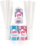 Cotton Candy Express Floss Sugar Variety Pack with 3 - 11oz Plastic Jars of Cherry, Blue Raspberry & Grape Flossing Sugars Plus 50 Paper Cotton Candy Cones