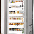 SMRCAD Magnetic Spice Rack Organizer for Fridge Seasoning Organizer for Kitchen storage with Screw Magnetic Shelf with Hook for Refrigerator and Oven (4pack1hook-Bronze)