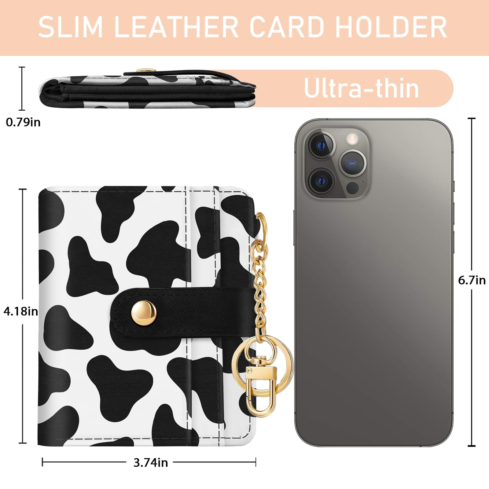 Jogjam Small Ladies Wallet, Rfid Slim Thin Compact Credit Card Women Wallet, PU Leather Bifold Cash Wallet, Zipper Coin Pocket & ID Window, Female Gifts Beige and Brown
