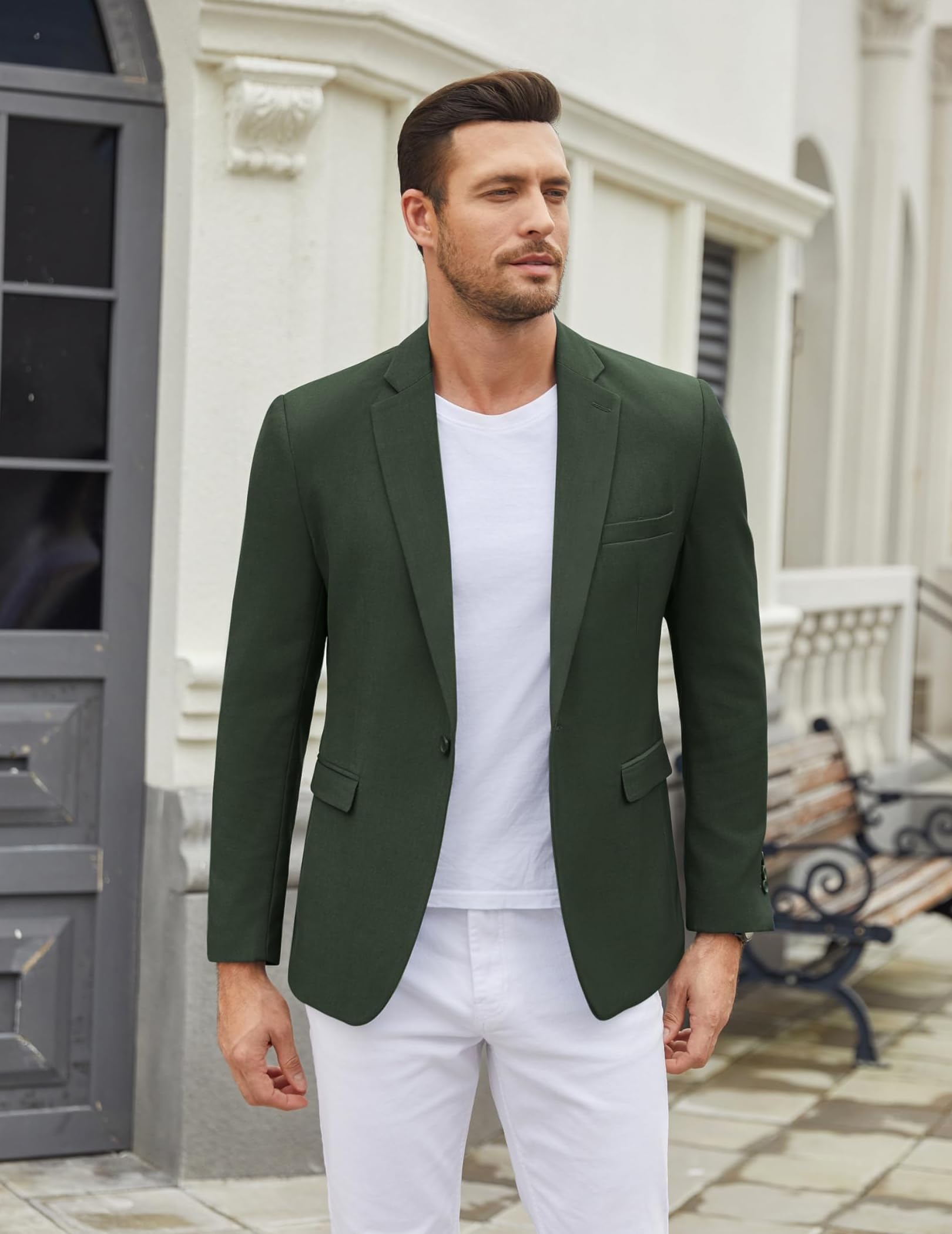 COOFANDY Men's Casual Blazer One Button Sport Coat Slim Fit Lightweight Suit Blazer Jacket