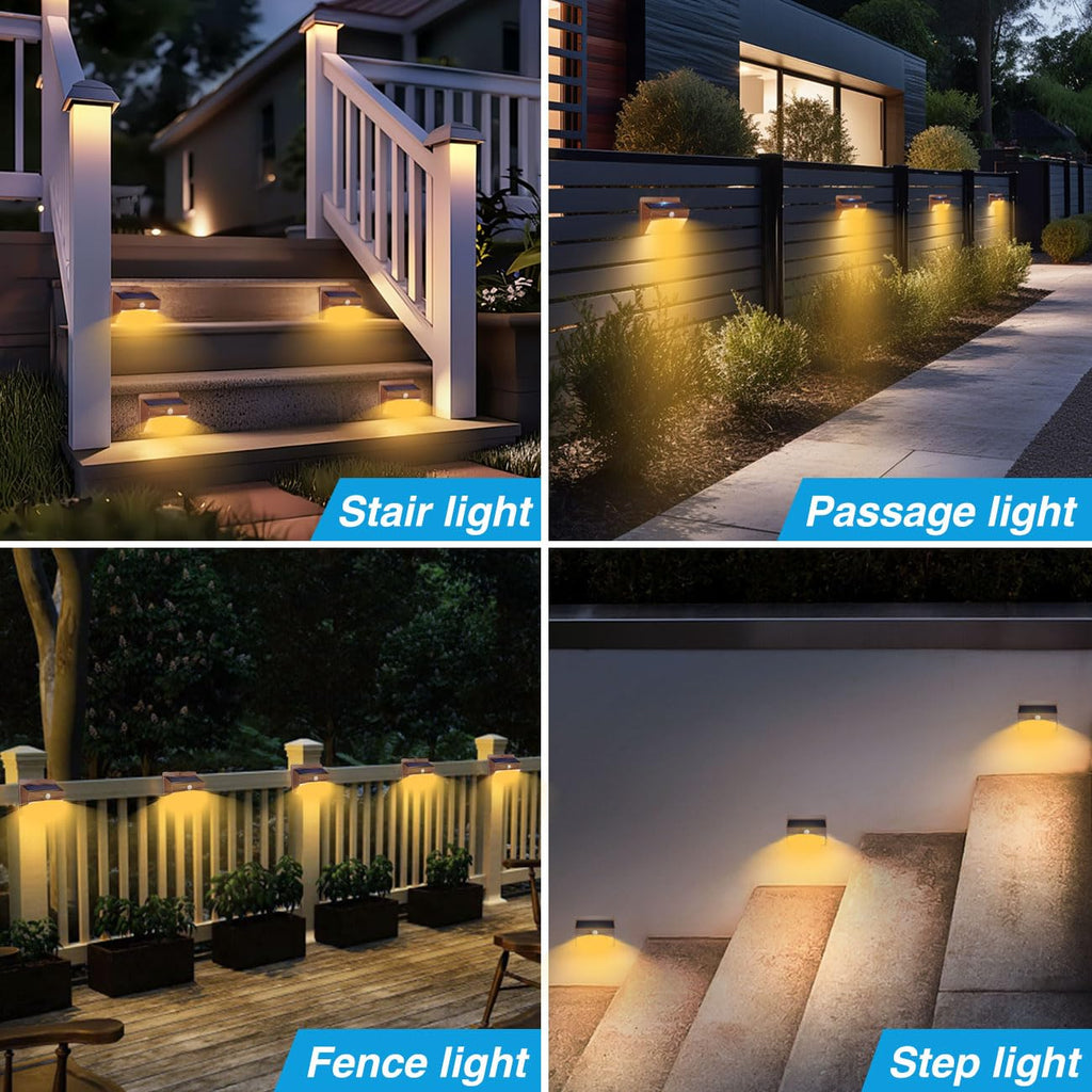 Peasur 1 Pack Solar Motion Lights Outdoor, Solar Security Light with 3 Modes, IP65 Waterproof Flood Lights Outside for Camping Garden Patio Garage Backyard, Brown Warm