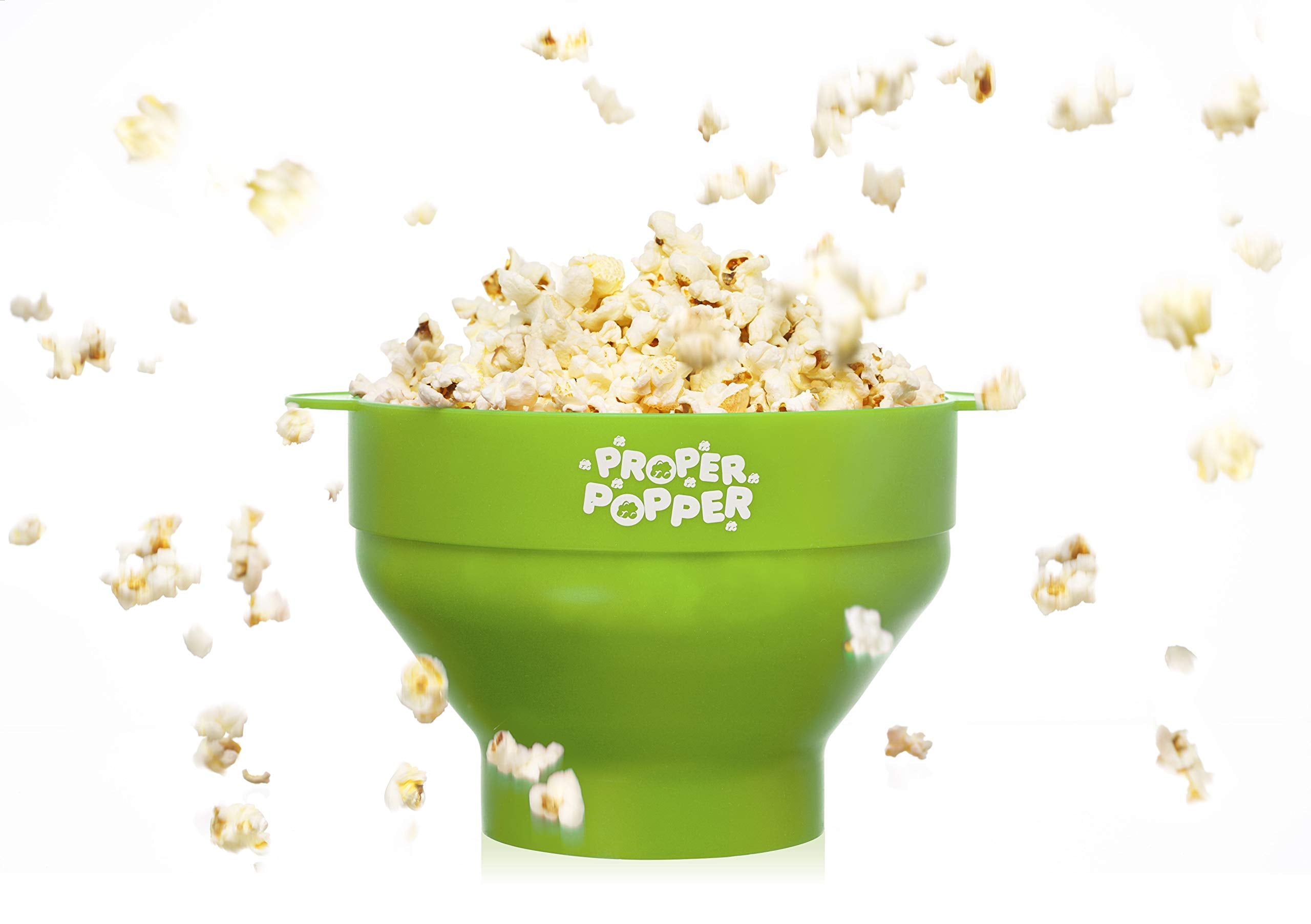 The Original Proper Popper Microwave Popcorn Popper, Silicone Popcorn Maker, Collapsible Bowl BPA Free & Dishwasher Safe - (Aqua)