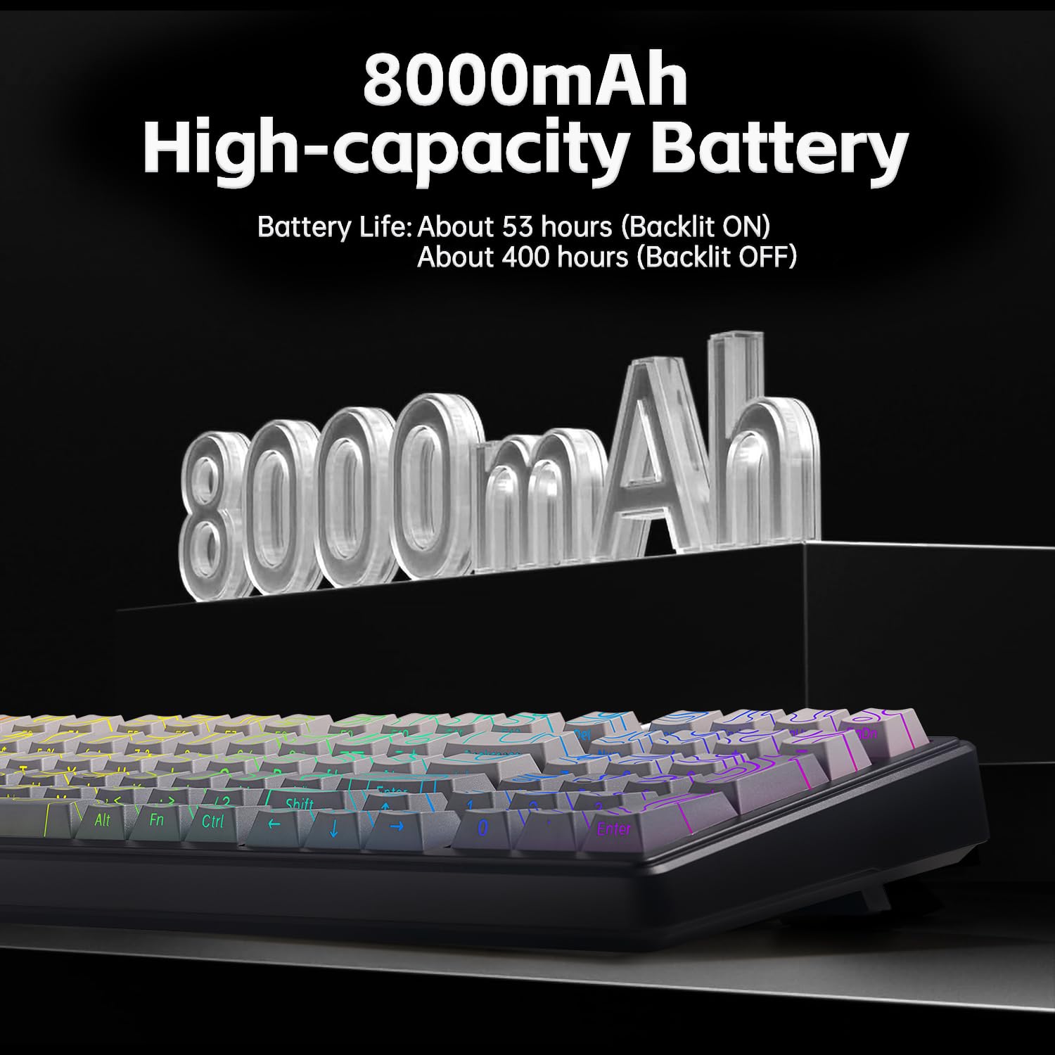 Aula F99 Mechanical Gaming Keyboard, Wireless Creamy Keyboard Hot Swappable Custom Keyboards Rechargeable, Tri-Mode BT5.0/2.4GHz/USB-C, Pre-lubed Linear Switches, RGB Backlit, Gasket Structure