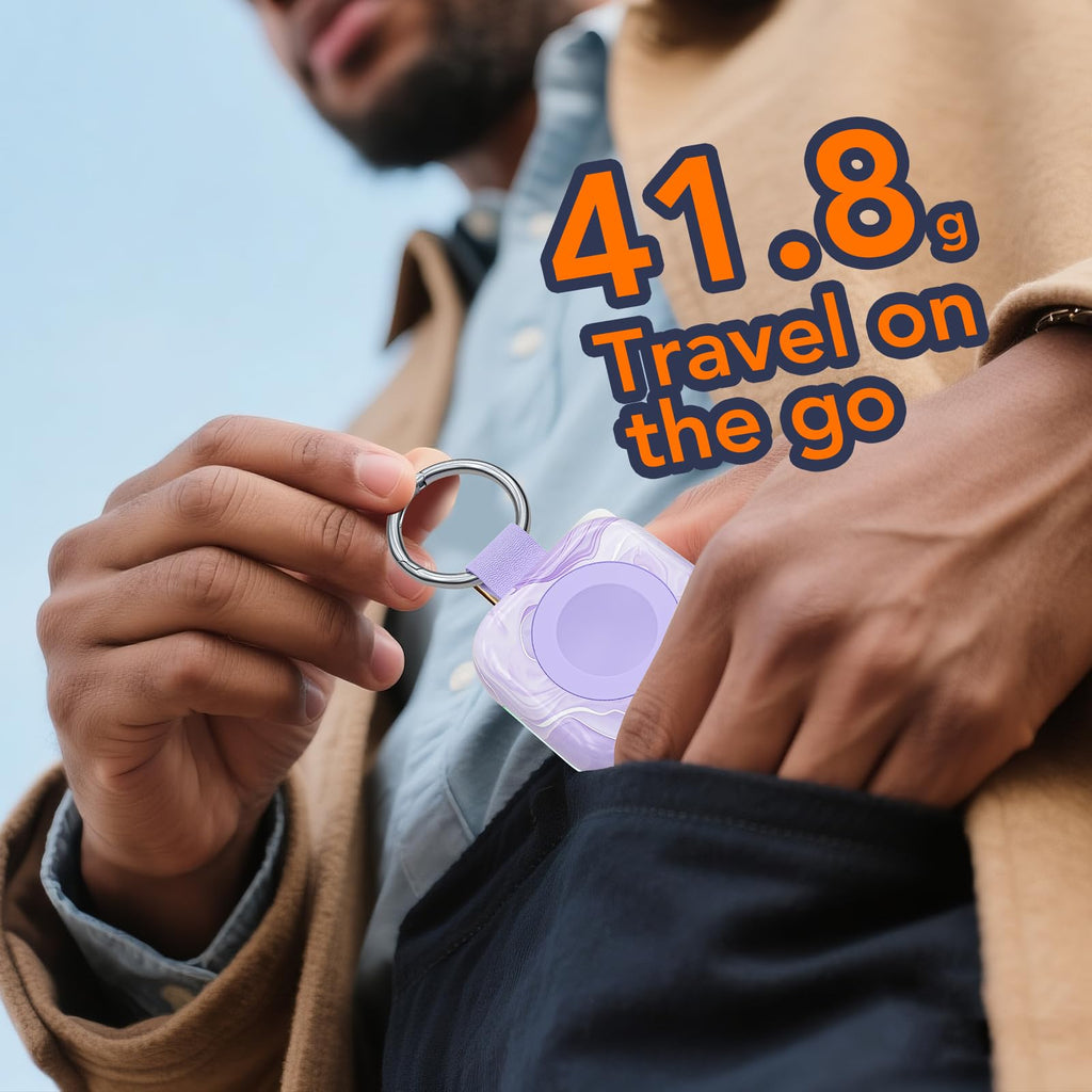 HUOTO Portable Charger for Apple Watch,Wireless Magnetic iWatch Charger 1200mAh Power Bank Travel Keychain Accessories Smart Chargers for Apple Watch Series 11/10/9/8/7/6/SE/5/4/3/2/1/UItra/UItra 2