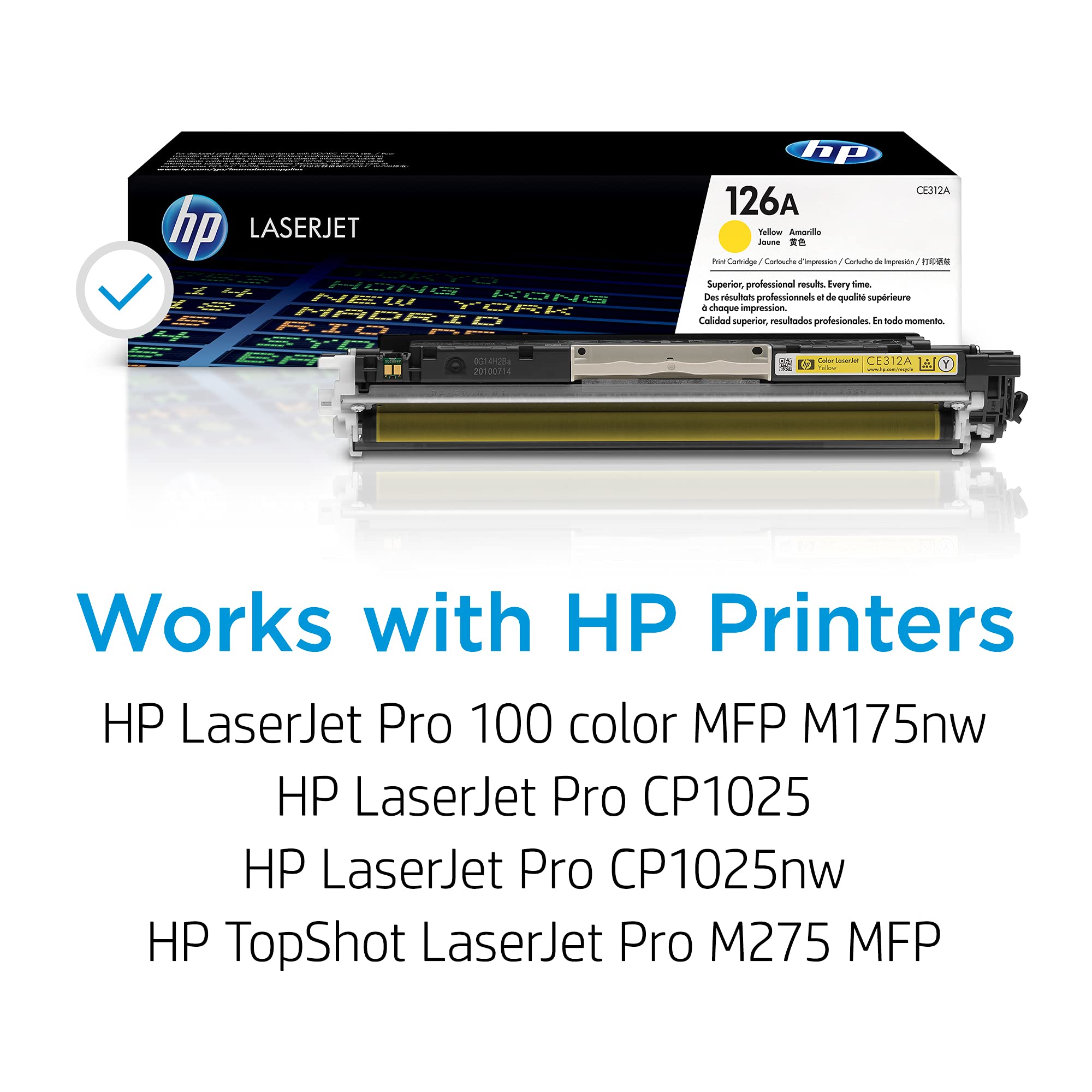HP 126A Black Toner Cartridge | Works with HP LaserJet Pro 100 Color MFP M175 Series, HP LaserJet Pro CP1025 Series, HP TopShot LaserJet Pro M275 MFP Series | CE310A