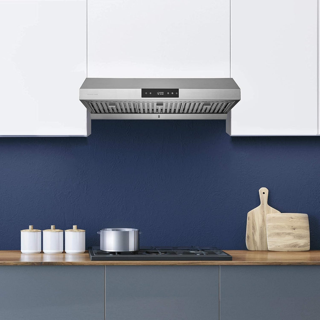 Hauslane Range Hood 36 Inch - Under Cabinet Range Hood, Stainless Steel Hood, Vent Hood 36 Inches, Stove Vent Hood for Kitchen, Kitchen Vent Hoods 36 Inch with LED - Chef Series PS18