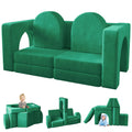 wanan Kids Couch 10PCS, Modular Kids Play Couch for Playroom Bedroom, 10 in 1 Multifunctional Kid Sofa for Playing, Creativing, Sleeping, Indoor Toddler Couches for Boys and Girls(Dark Grey)