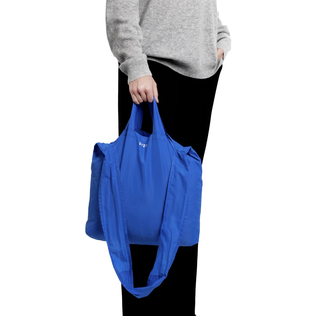 SYZY World's Most Compact Travel Tote Bag Portable Shopping Beach Market Bag - Reusable Collapsible Stuffable