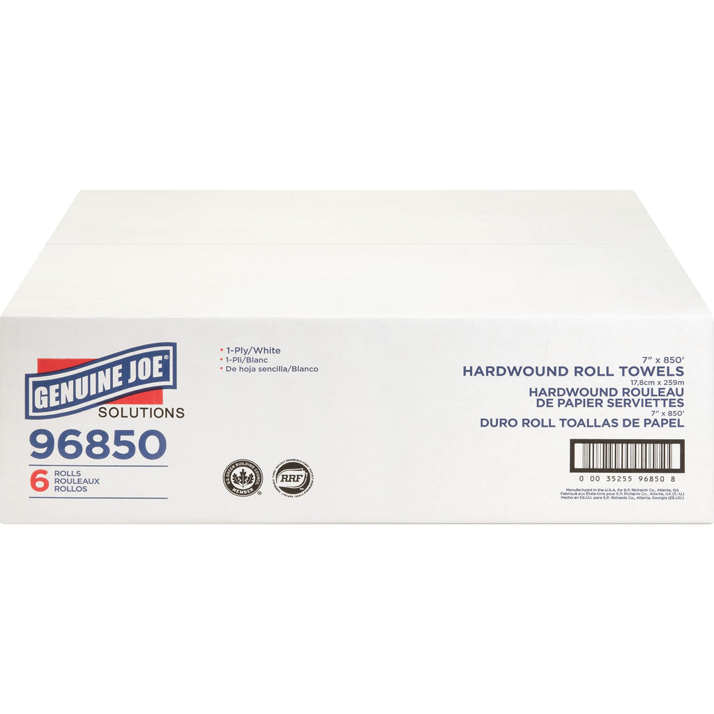 Genuine Joe GJO22600 Embossed Hardwound Roll Towels (Pack of 6)