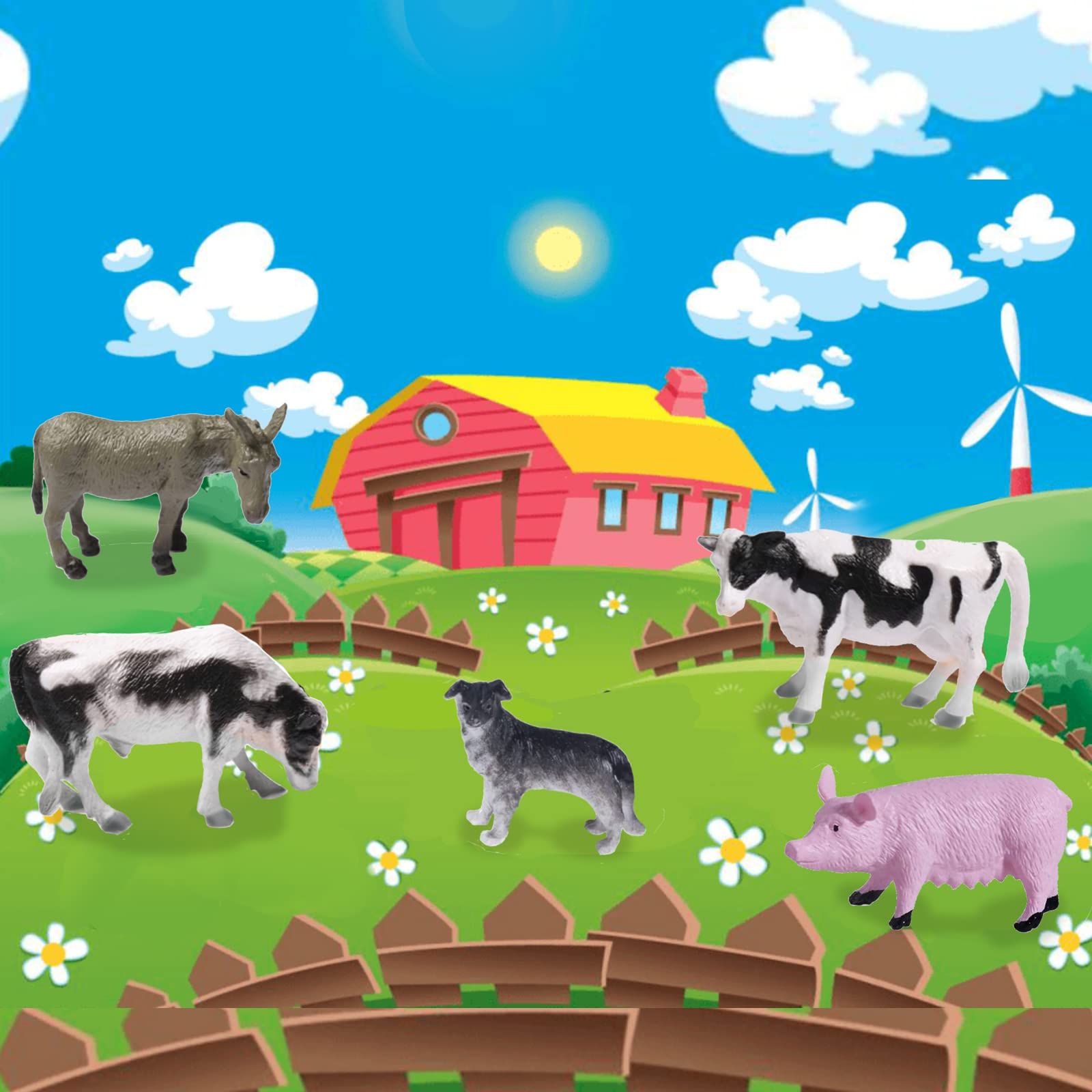 15 Pcs Mini Figures Toys Realistic Farm Animal Figurines, Plastic Learning Educational Playset Animal Themed Party Supplies Cake Topper Ornaments for Easter Egg Birthday Christmas