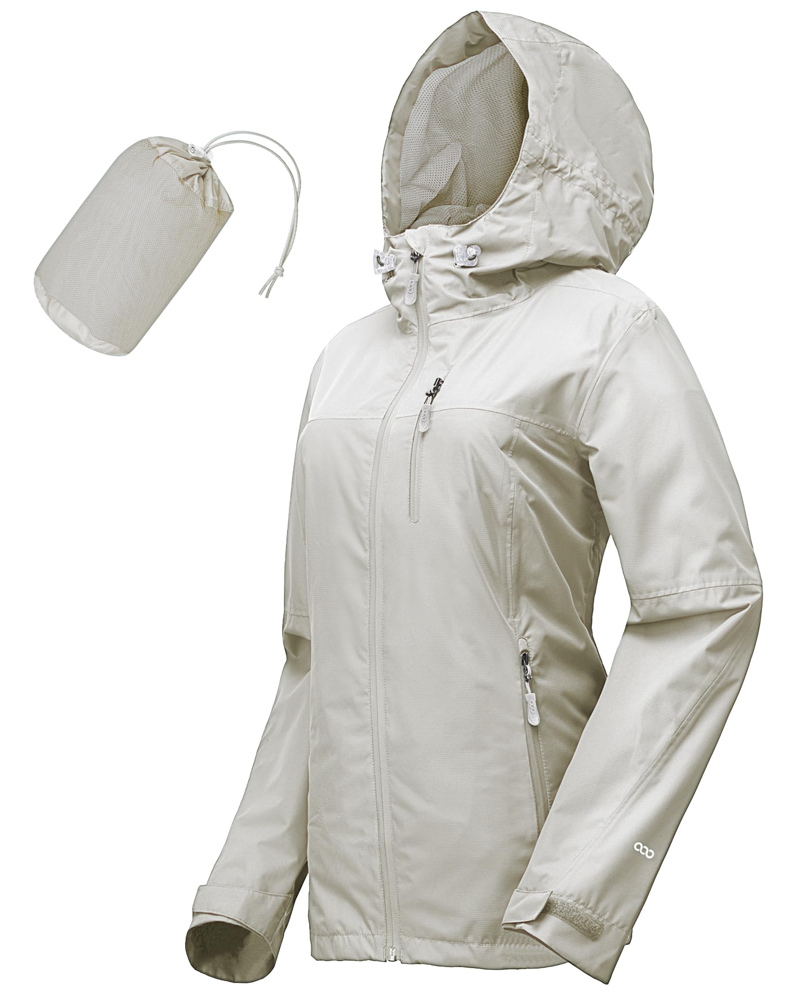33,000ft Packable Rain Jacket Women Lightweight Waterproof Raincoat with Hood Cycling Bike Jacket Windbreaker