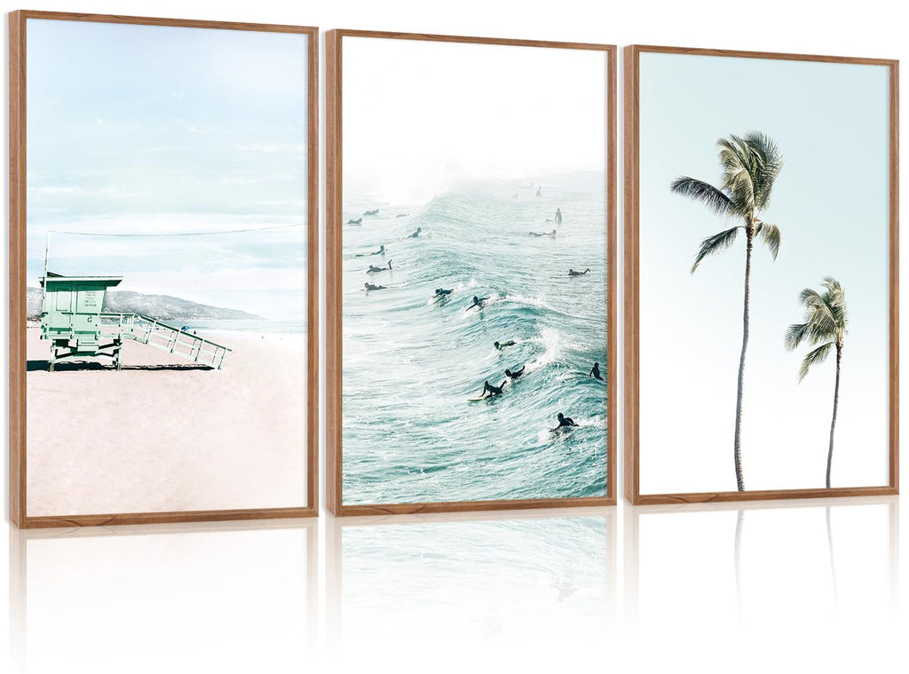 CHDITB Abstract Modern Framed Canvas Wall Art Set, Contemporary Artwork for Home Decor, Neutral Pastel Illustration Wall Painting, Nordic Minimal Zen Art Prints for Living Room Office-16 x24 x3
