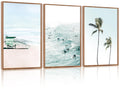 CHDITB Abstract Modern Framed Canvas Wall Art Set, Contemporary Artwork for Home Decor, Neutral Pastel Illustration Wall Painting, Nordic Minimal Zen Art Prints for Living Room Office-16 x24 x3