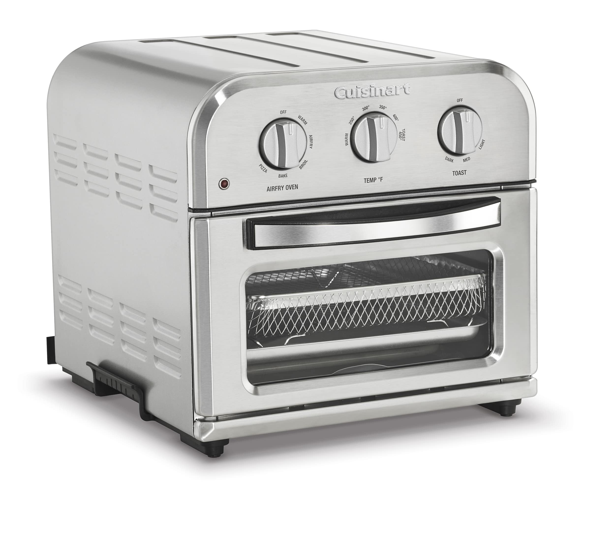 Cuisinart Air Fryer + Convection Toaster Oven, 8-1 Oven with Bake, Grill, Broil & Warm Options, Stainless Steel (TOA-70C)
